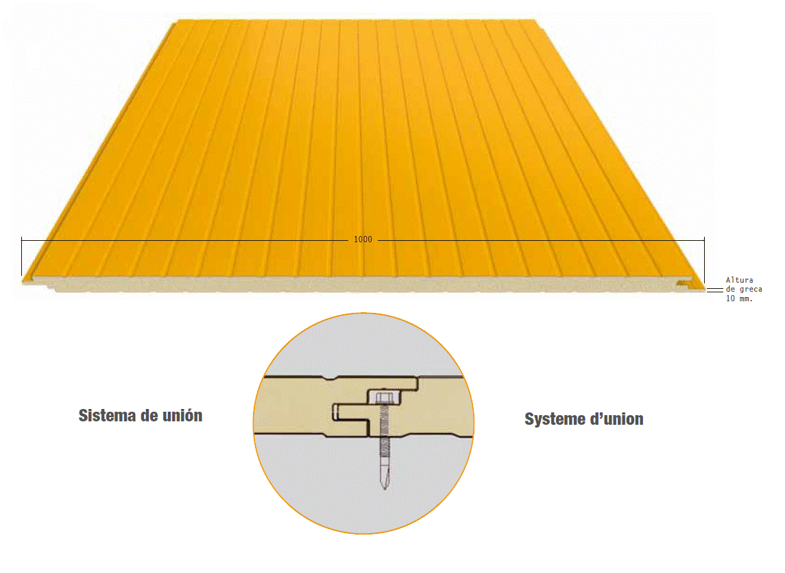 Panel sándwich de pared blanco con núcleo de poliuretano en Panamá – Europanel