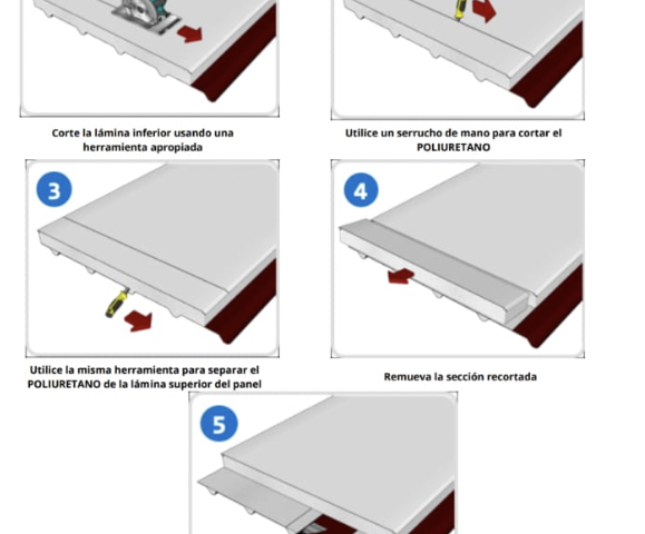 asos para hacer traslape correcto de techos con panel sándwich en Panamá